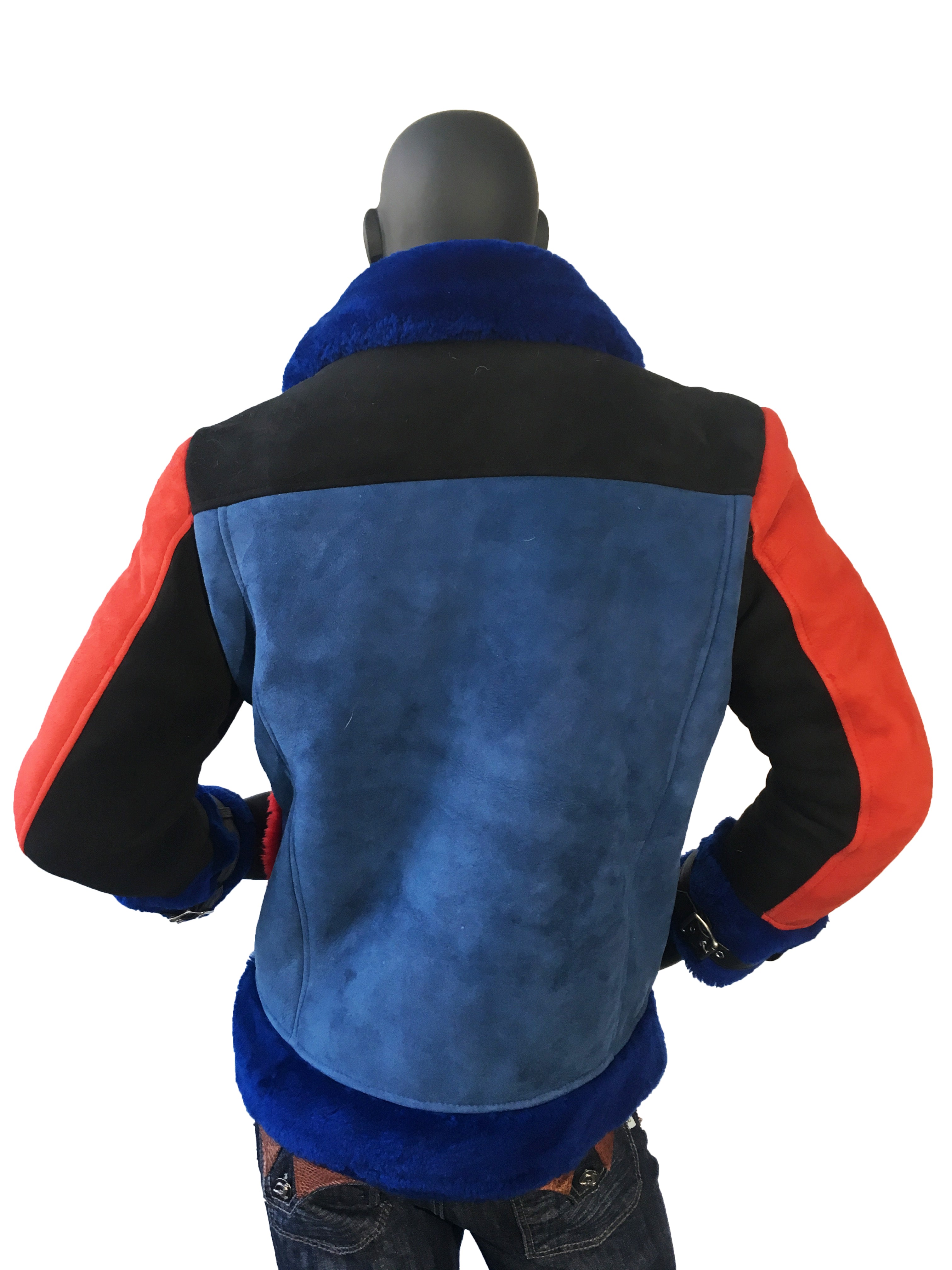 Multi-color  Sheepskin  Jacket Style #710 - Jakewood Shearlin Leather Mouton Fur Bomber Aviator Parka Coat Jacket Sheepskin All size Brooklyn New York manufacturer 