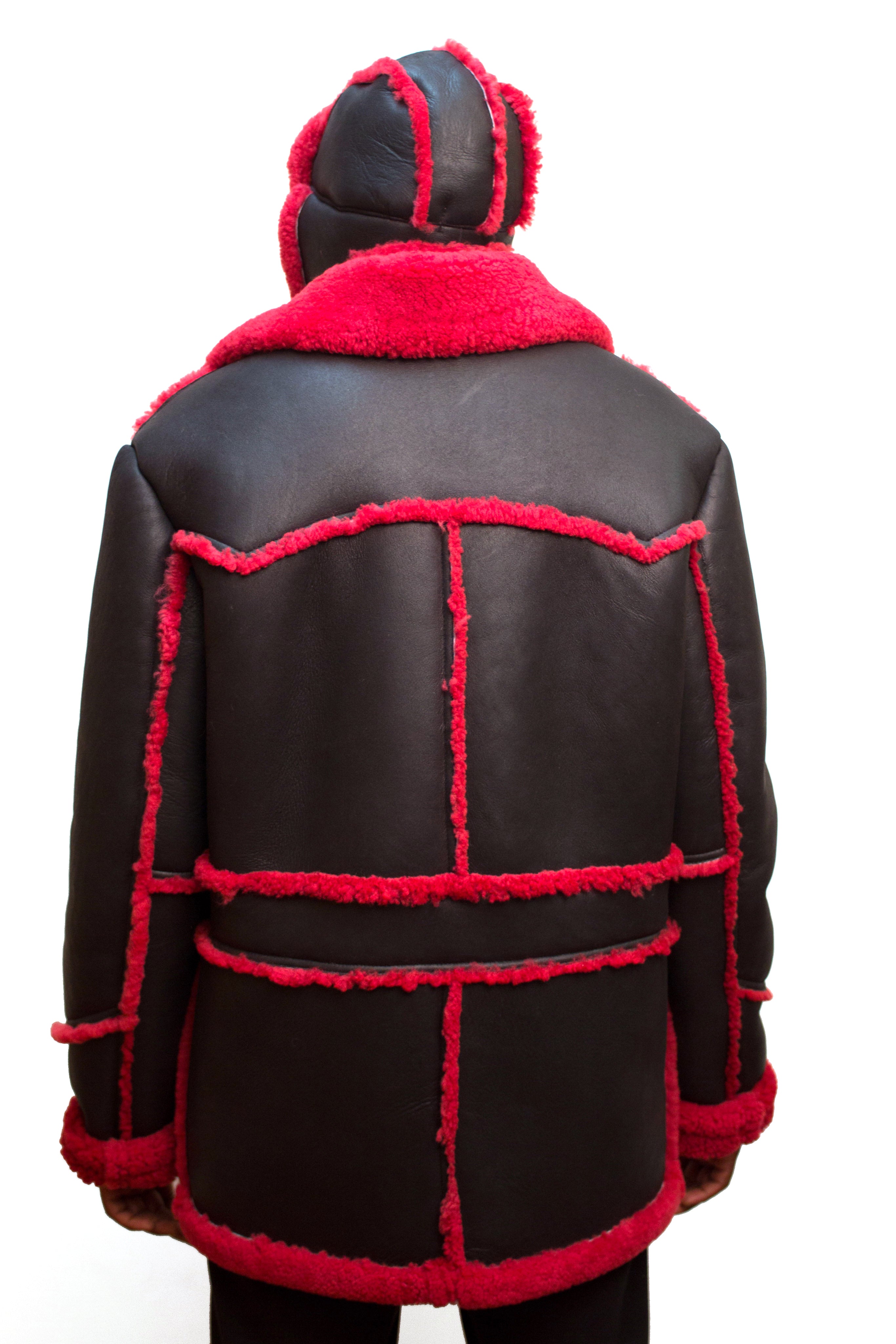 Sheepskin  Marlboro Style Jacket Style #4900 - Jakewood Shearlin Leather Mouton Fur Bomber Aviator Parka Coat Jacket Sheepskin All size Brooklyn New York manufacturer 