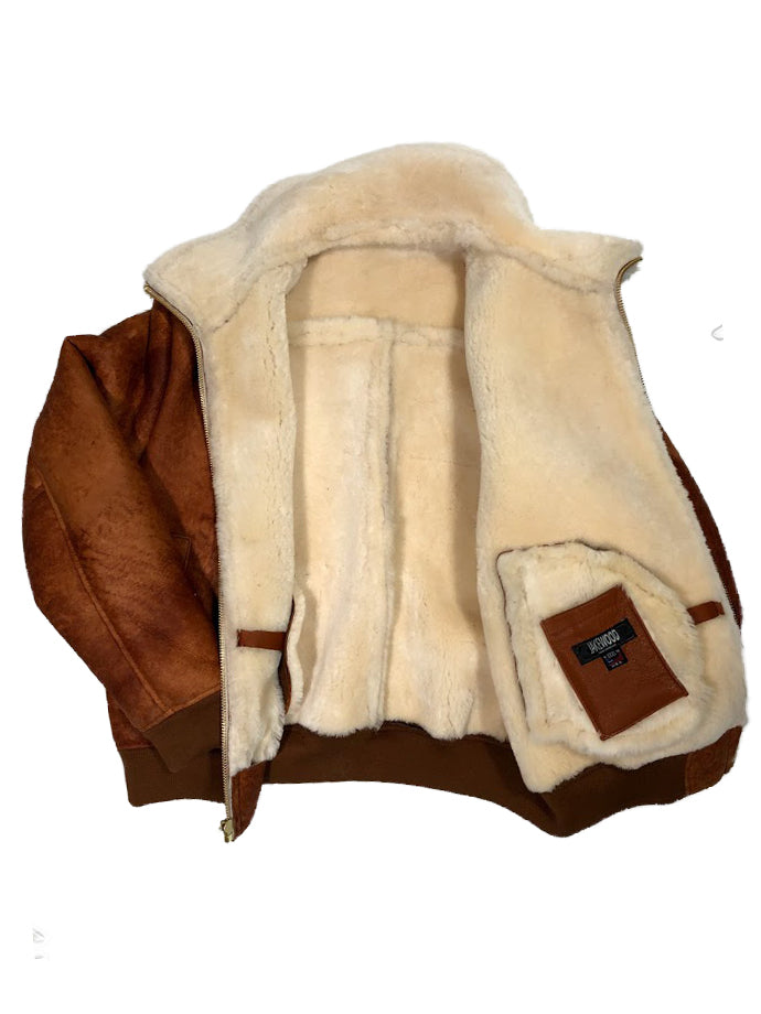 Sheepskin Shearling Bomber Jacket 3