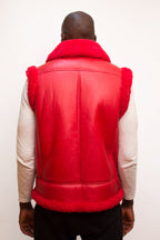 Sheepskin vest Style #5600 - Jakewood Shearlin Leather Mouton Fur Bomber Aviator Parka Coat Jacket Sheepskin All size Brooklyn New York manufacturer 