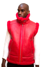 Sheepskin vest Style #5600 - Jakewood Shearlin Leather Mouton Fur Bomber Aviator Parka Coat Jacket Sheepskin All size Brooklyn New York manufacturer 