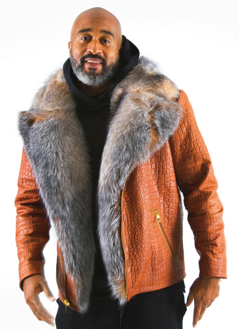 Mens Wolf Fur Jacket with Trendy Looks & Absolute Warmth