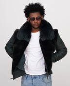 Sheepskin Jacket with Fur Collar | Style #7020
