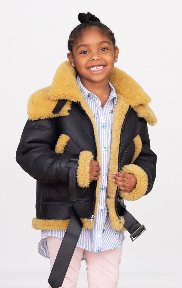 ジャケット HALFBOY Short sheepskin with shearling collar Shearling Short Jacket HALFBOY Short Sheepskin With