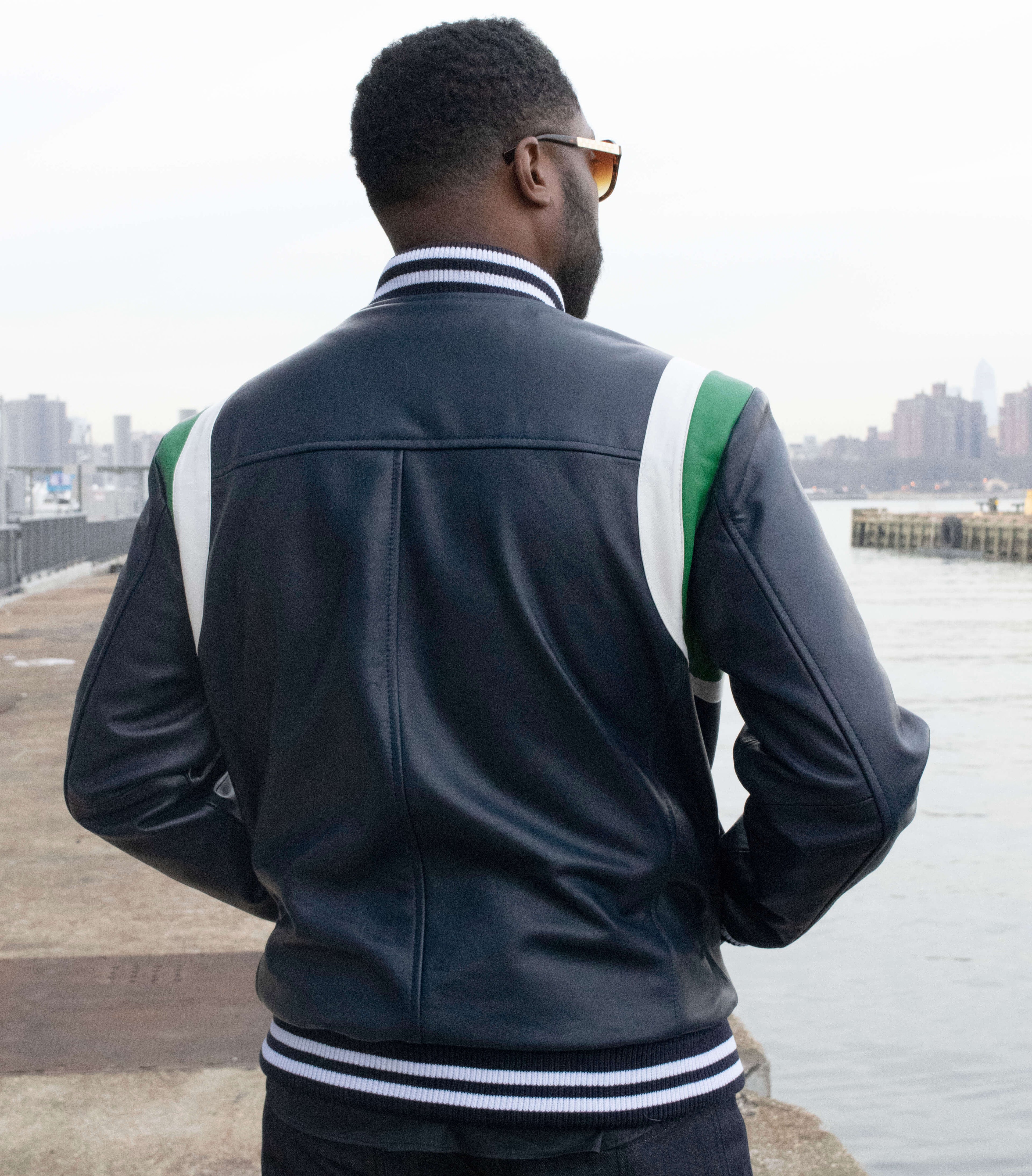 Leather Bomber Jacket Style #3433