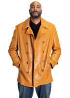 Men's Genuine Lambskin Leather Trench Coat | Style #2092