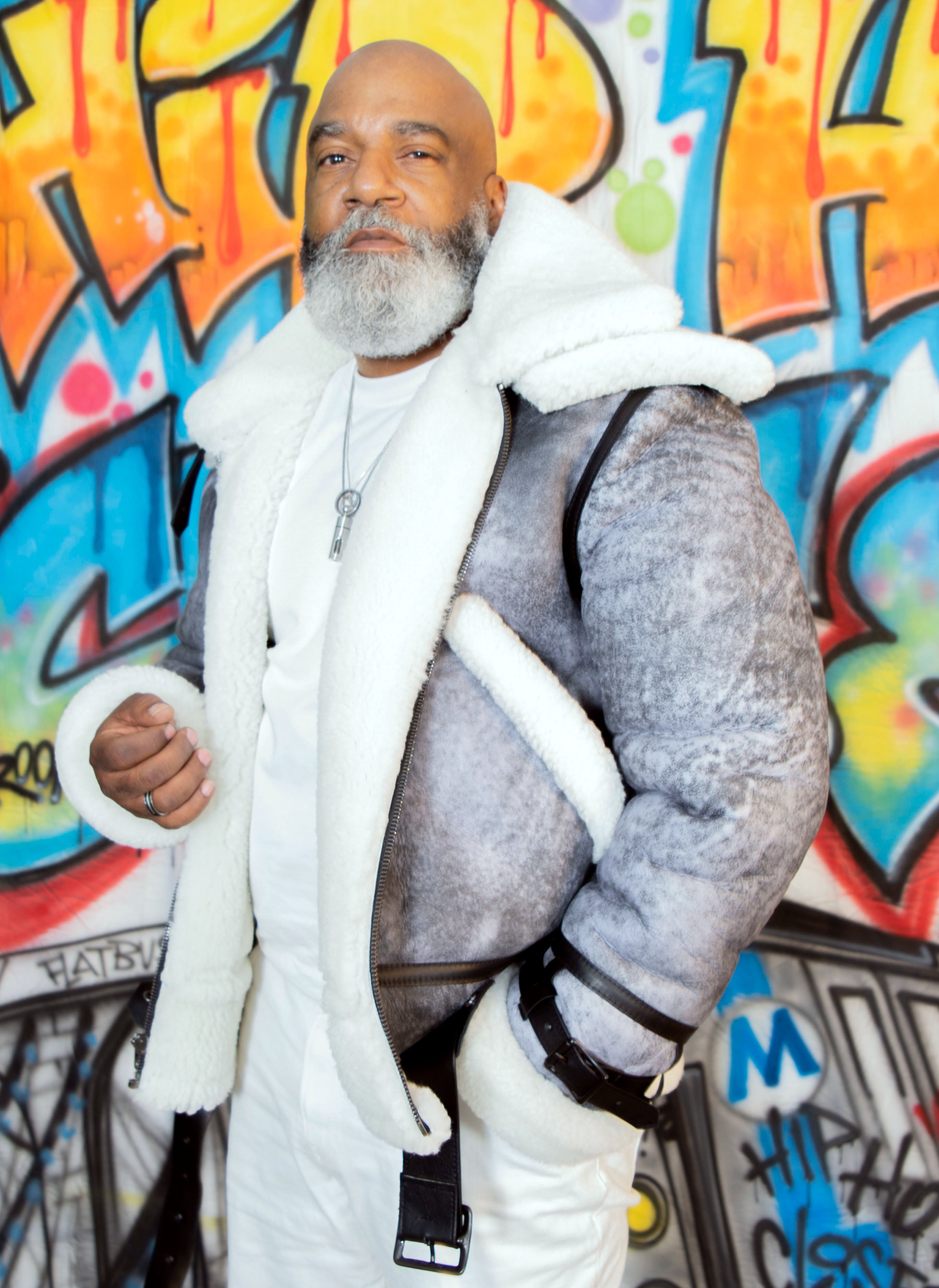 Sheepskin Jacket Bomber with Double Collar Style #808