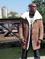 Button-Up Sheepskin Trench Coat | Style #6110