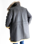 7/8 Sheepskin Coat with Fox Fur Collar | Style #8900