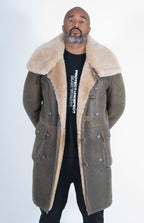 Button-Up Sheepskin Trench Coat | Style #6110