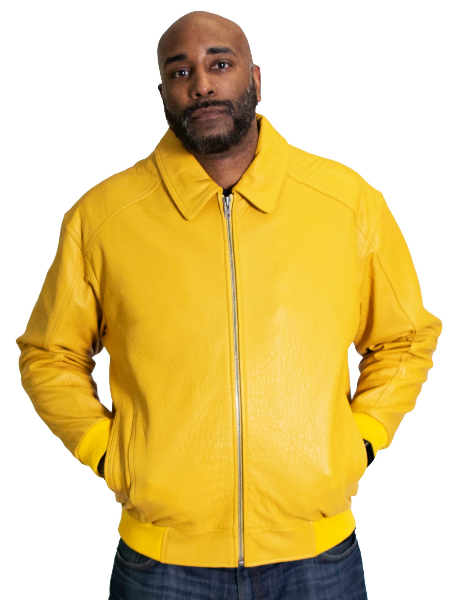 Leather Bomber Jacket Style #2066